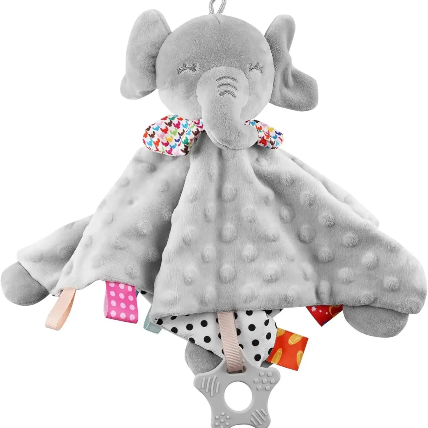 Elephant Baby Comforter Blanket Soft Appease Towel Baby Rattle Animals Toys Soothe Reassure Sleeping Towel Lathe HangingToddler