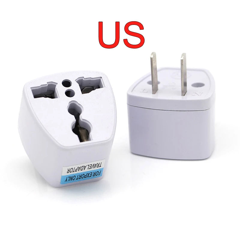 1PC Universal US UK AU To EU Plug USA To Euro Europe Travel Wall AC Power Charger Outlet Adapter Converter 2 Round Pin Socket