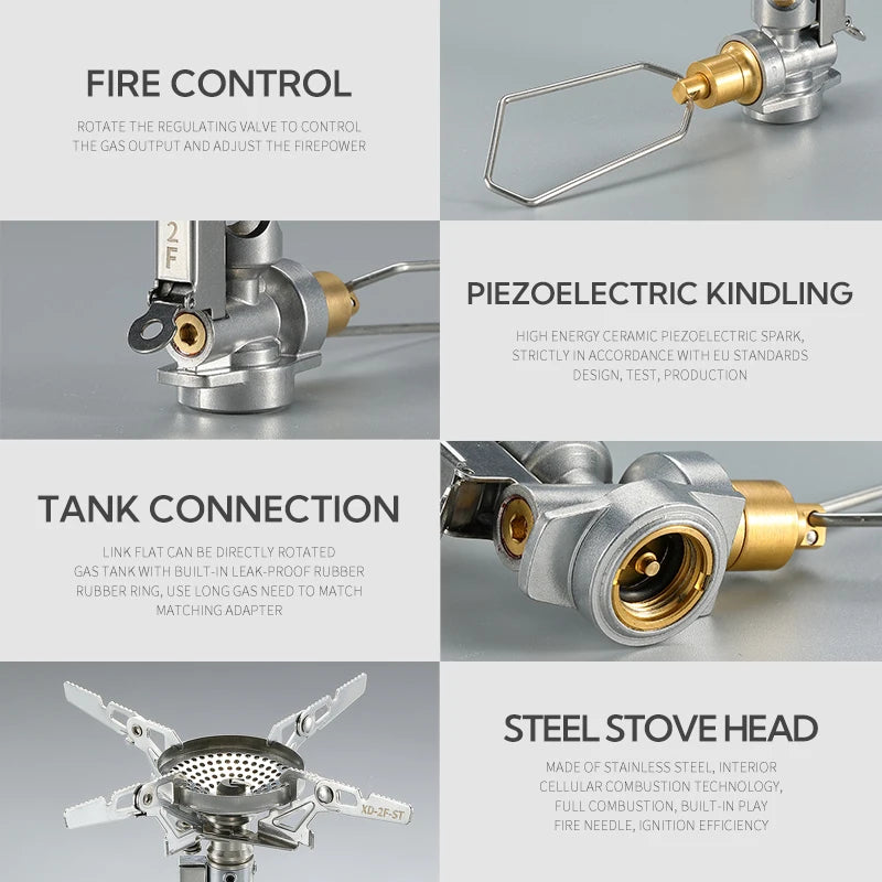 Campingmoon Adjustable mini Camping accessories portable camping gas Stove