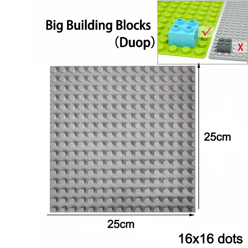 32x32 16x16 Dots Styles Plastic Assembly Blocks Base Plates Figures City Classic Toys Building Baseplates For Children Gift