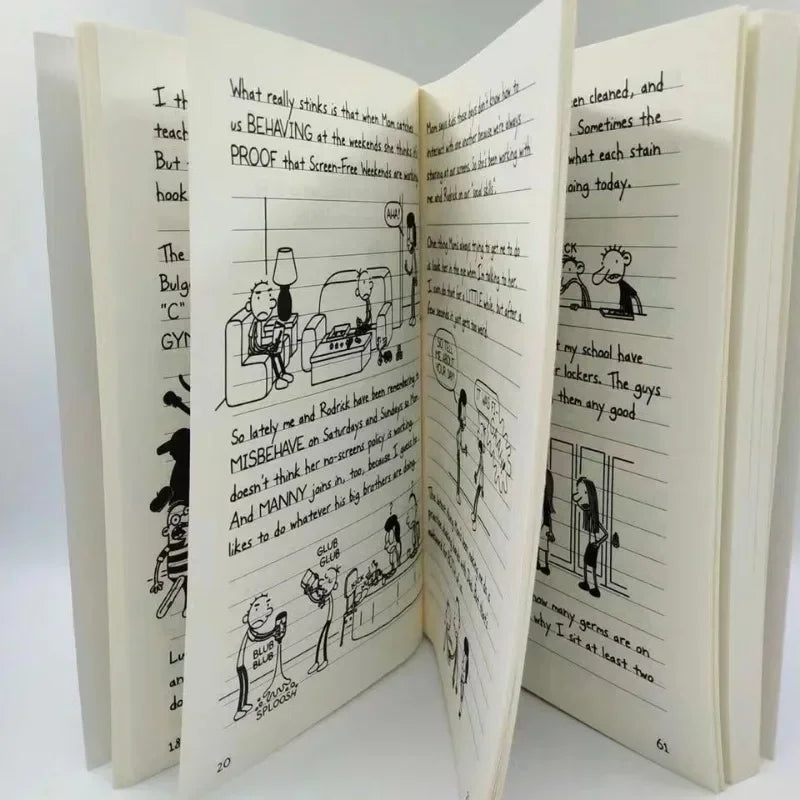 10 Books/set 1- 10/11-20 Volumes Diary of Wimpy Kid English Book Diary of Wimpy Kid Children's Fiction Books