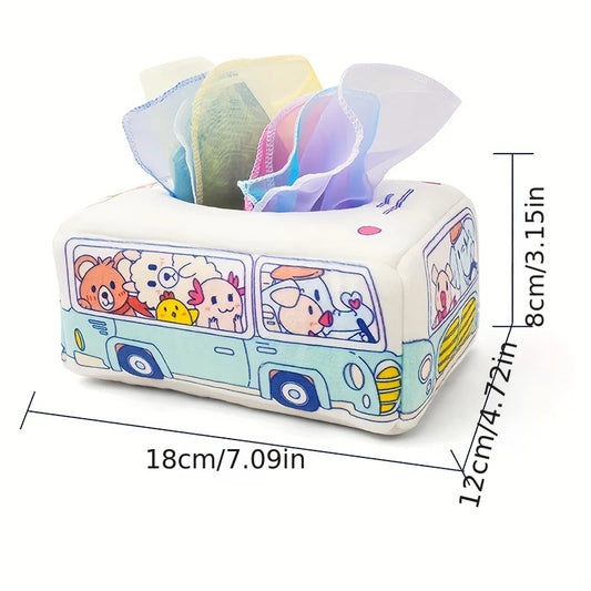 YY17(0+10 )Baby Tissue Box - Montessori Baby Toys 5 Months Baby Tissue Box Learning Toys, Baby Puzzle Toys