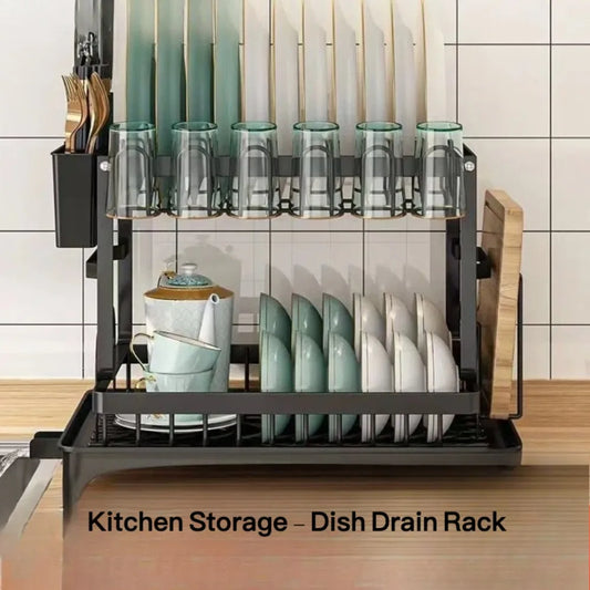 Kitchen drain rack dish rack household utensils knives and forks storage racks Tabletop drying bowl rack kitchen organizer