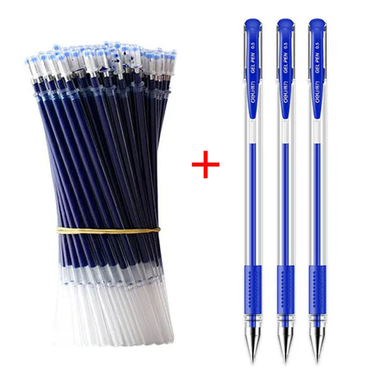 Clearance_Gel Pen Set Black Blue Ballpoint 0.5 mm Refills Cute School & office writing pens supplies Kawaii Korean Stationery_Co