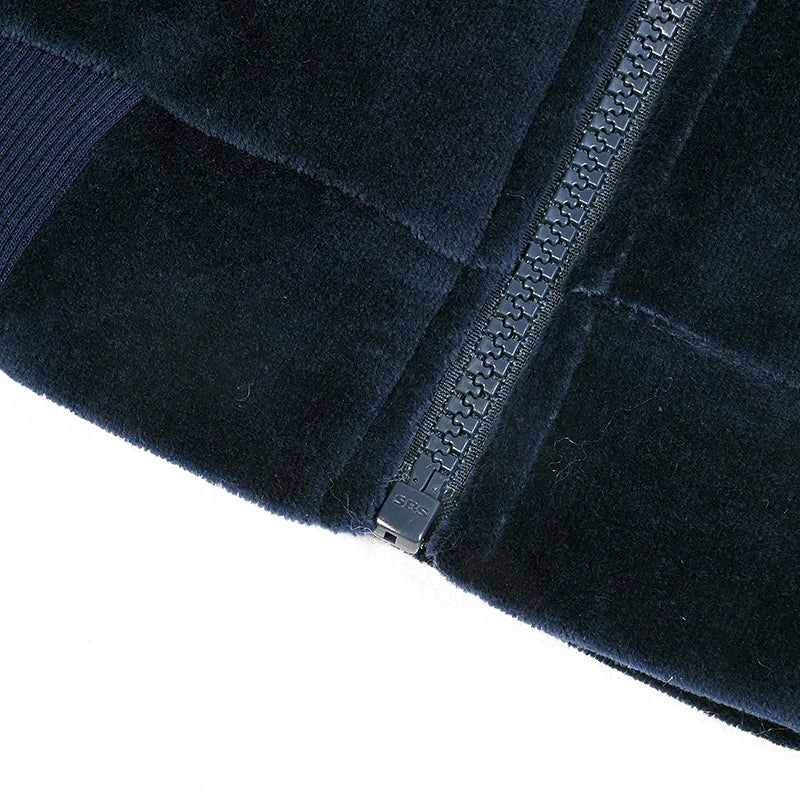 Kids school clothes boy/girl school vest navy velour lining hooded outside jacket front zippers and embroided heart kids tops