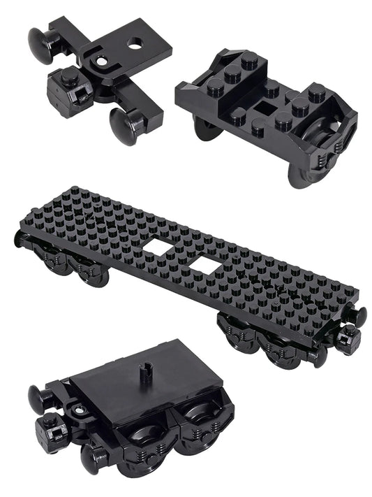 MOC City Creative Idea Train Base Wheel Carriage Building Blocks Bricks Assembled DIY Toys for Kids Christmas giftS