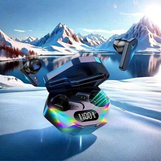 New TWS Gaming Earbuds Wireless Bluetooth Earphones With Mic 9D Stereo Music HiFi Headset For Gamer apply to smartphones