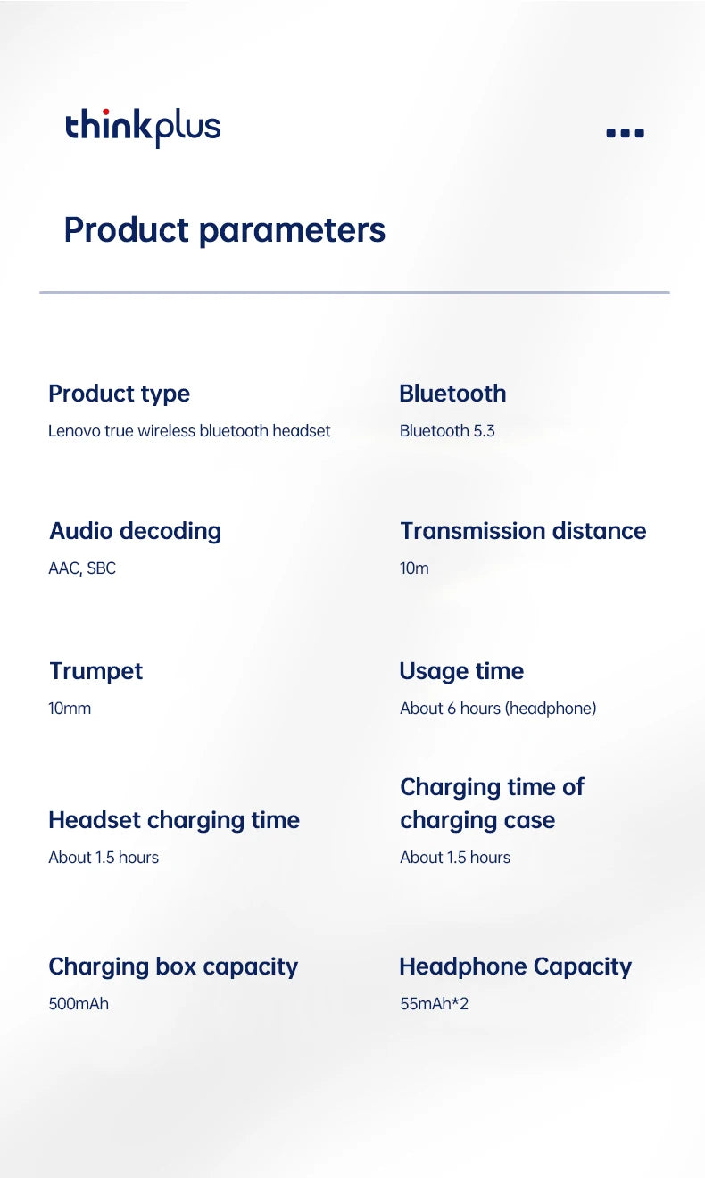 Original Lenovo XT80 Sports Wireless Earphones with Mics, LED Power Display,Hifi Stereo Sound Bluetooth 5.3 TWS HeadphHeadphones