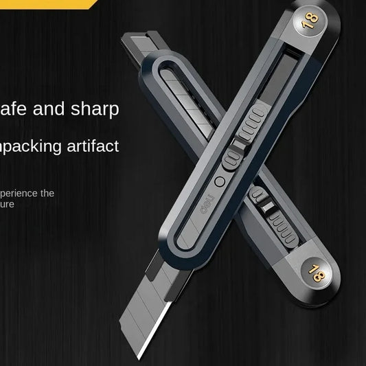 Utility Knife Retractable Box Cutters High Carbon Steel Blades Auto Lock, Perfect for Office and Home Use