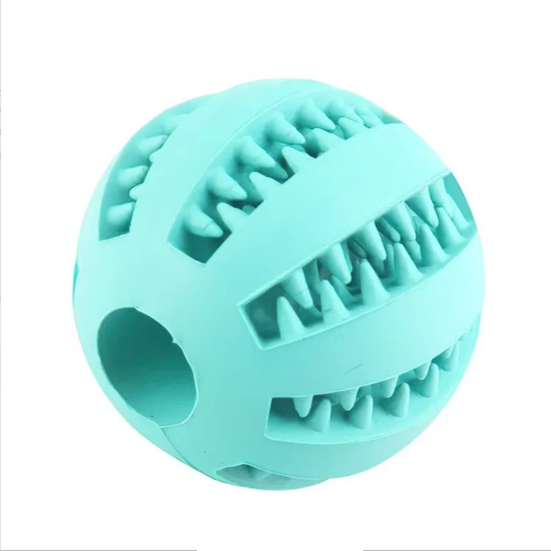 New pet leaking ball toys dogs playing with natural rubber leaking device grappling and biting and grinding elastic toys