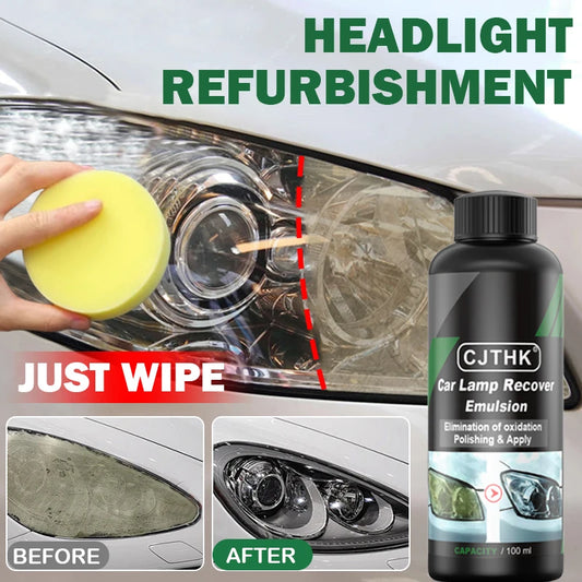 Car Headlight Restoration Polishing Kits Headlamp Scratch Remover Repair Cleaning Paste Remove Oxidation Headlight Polish Liquid