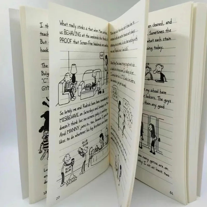 10 Books/set 1- 10/11-20 Volumes Diary of Wimpy Kid English Book Diary of Wimpy Kid Children's Fiction Books