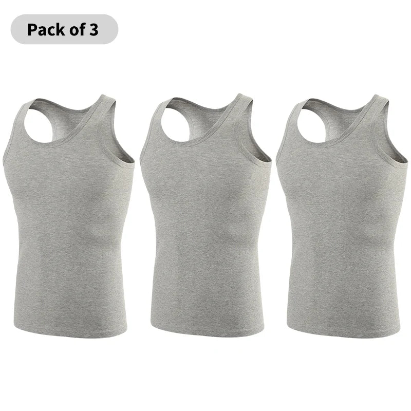 European and American Sizes Cotton MEN'S Vests Young MEN'S Sports Fashion Bottoming Vests Middle-aged and Old plus Size Vests
