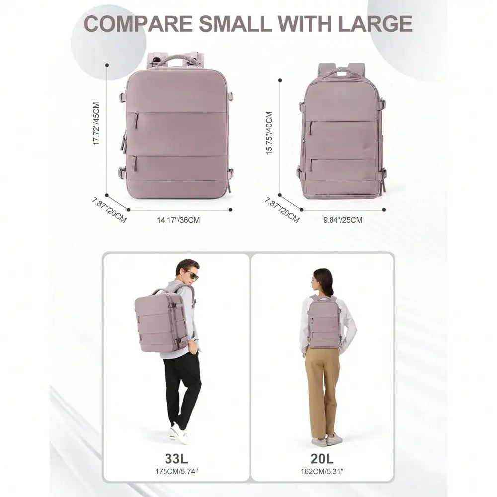 Women Men Hand Luggage Backpack Business College Laptop Travel Backpack Waterproof Carry on mochila viaje cabina avion 40x20x25