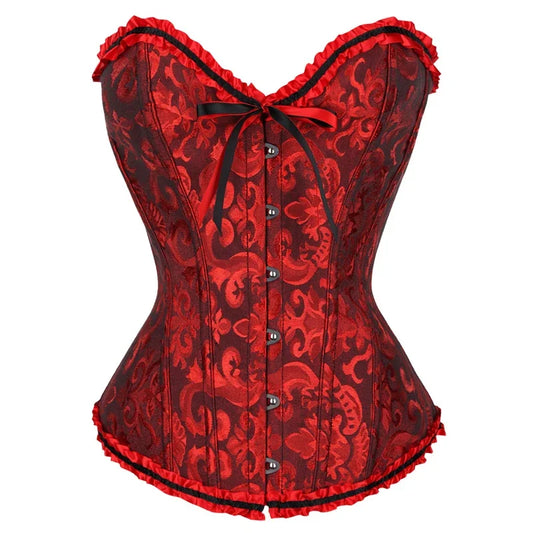 Waist Corset Top Women Bustier Overbust Sexy Lace up Floral Lingerie Shapewear Vintage Victorian Fashion Body Shaper DropShippin