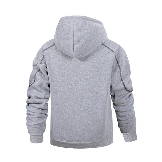 Men's Casual Sports Zipper Hoodie Coat Solid Color Cardigan Sweatshirt for Men Clothing Sportswear Slim Fit Casual Jacket