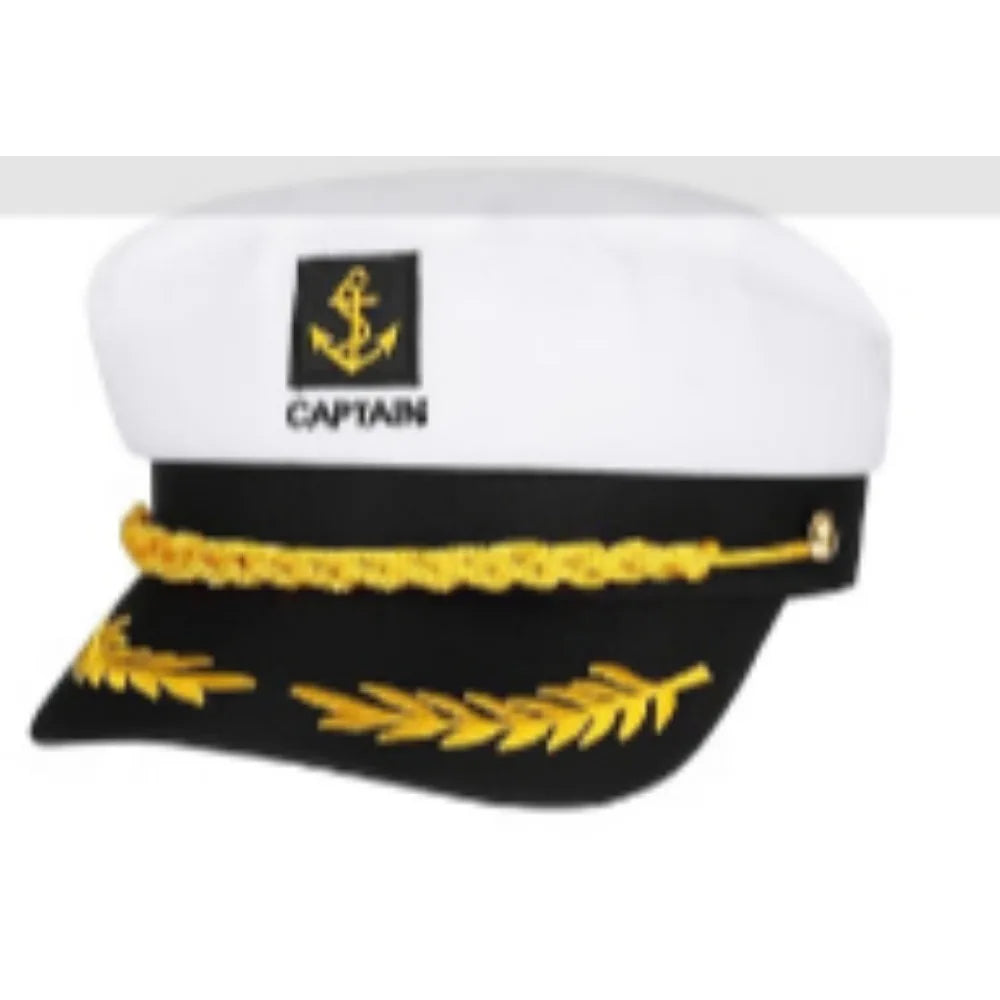 Halloween Dress Up Accessories Navy Cap Scarf Tie Sunglasses Cigarette Holder Chain assel Rudder Brooch Sailor Navy Set of Eight