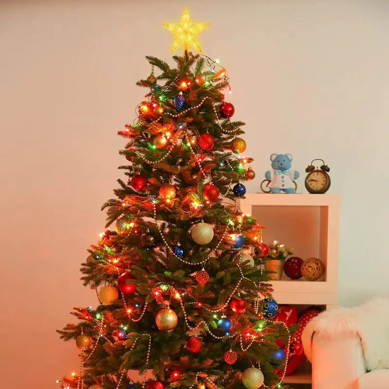 2m Christmas tree ring light string colorful decorative light