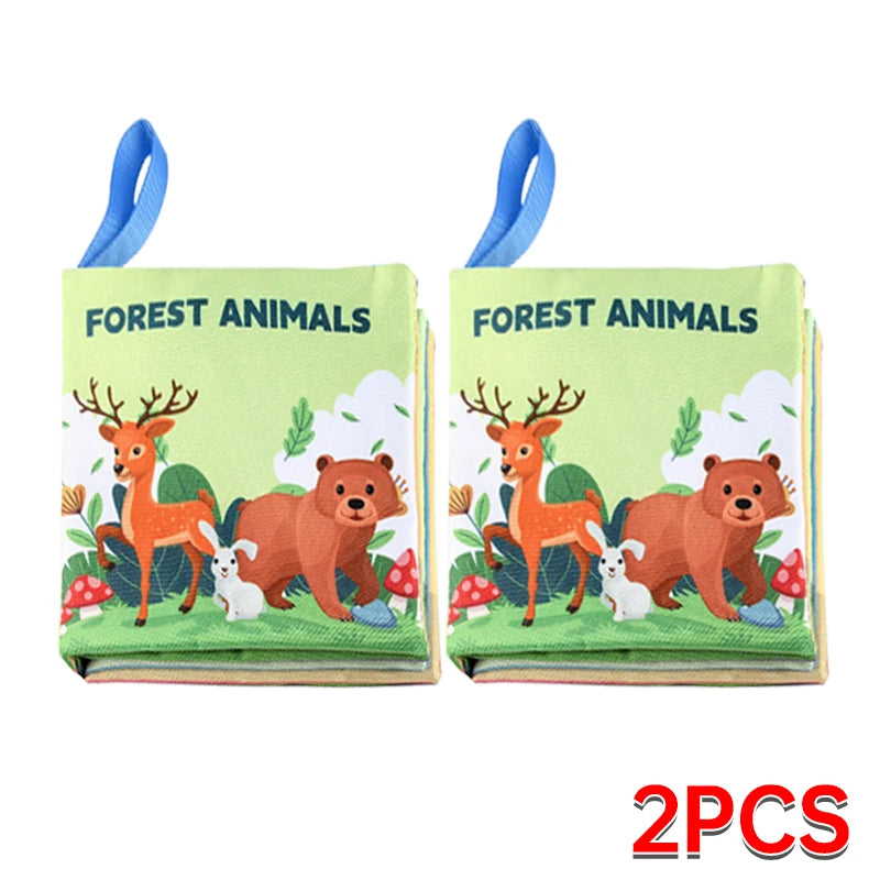 Cloth Book for Early Education Toys 4-page 8-sided English Palm Book Books for Kids Manga Book English for Child Kids