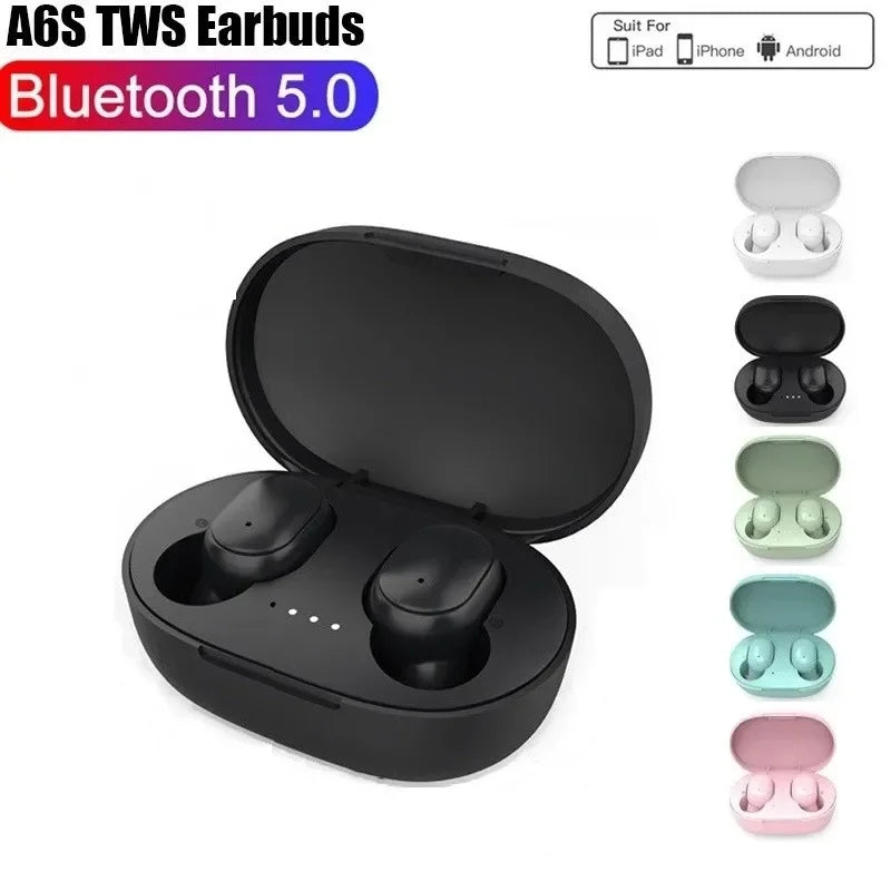 A6S TWS Wireless Bluetooth 5.1 Earphones – Touch Control Waterproof Sport Headset with Mic for Xiaomi & More