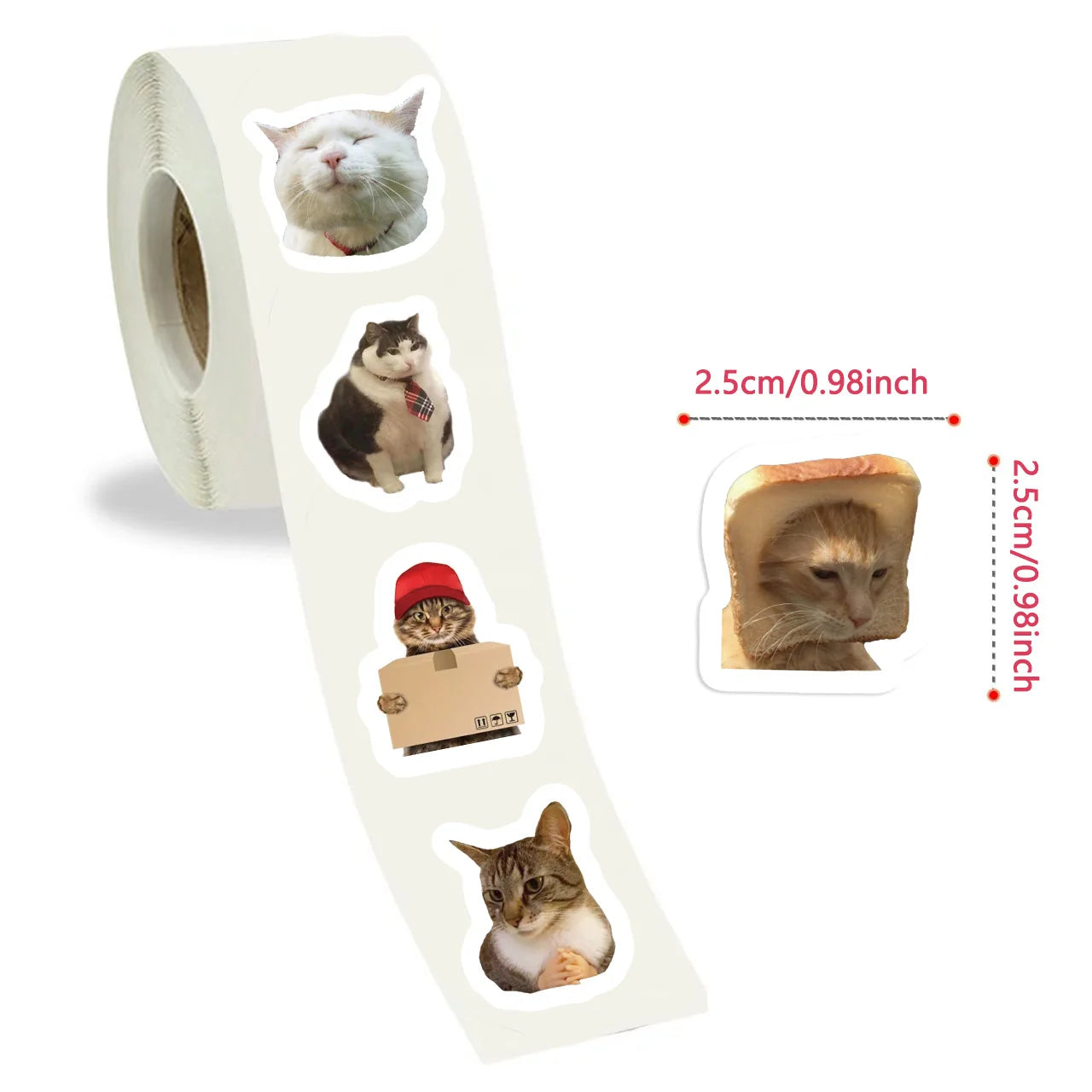 Sealing roll roll sticker 500 sheets/roll cartoon cat sticker school reward sticker classroom decoration encouragement sticker s