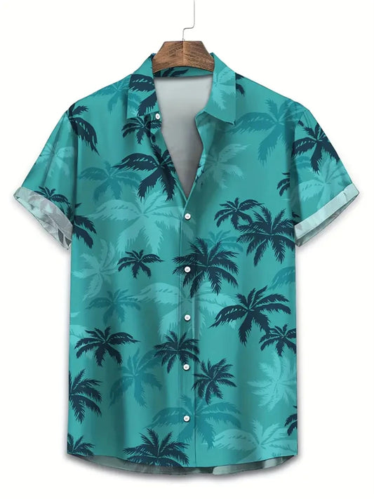 2025 Summer Animal Crane Men Hawaiian Shirt 3d Plant Shirt For Men Flower Print Plus Size Hawaiian Shirts Beach Flower Shirt 5xl