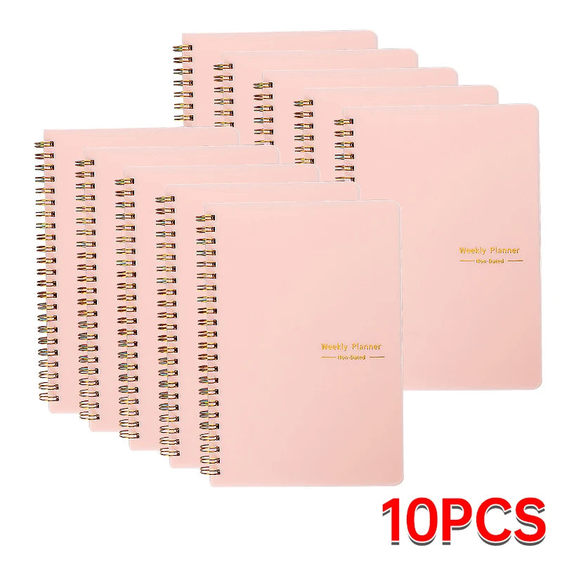 A5 Weekly Planner Coil Daily Planner Simple Stylish Portable Notebook for Study School Office Note-taking Budget Monthly Planner