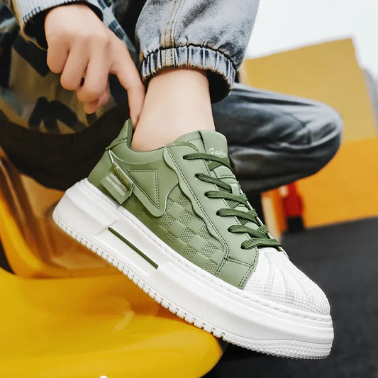 Men's Shoes 2025 New Trend Fashionable Versatile Breathable Niche Personality Casual Sports Board Shoes Thick Sole Comfortable