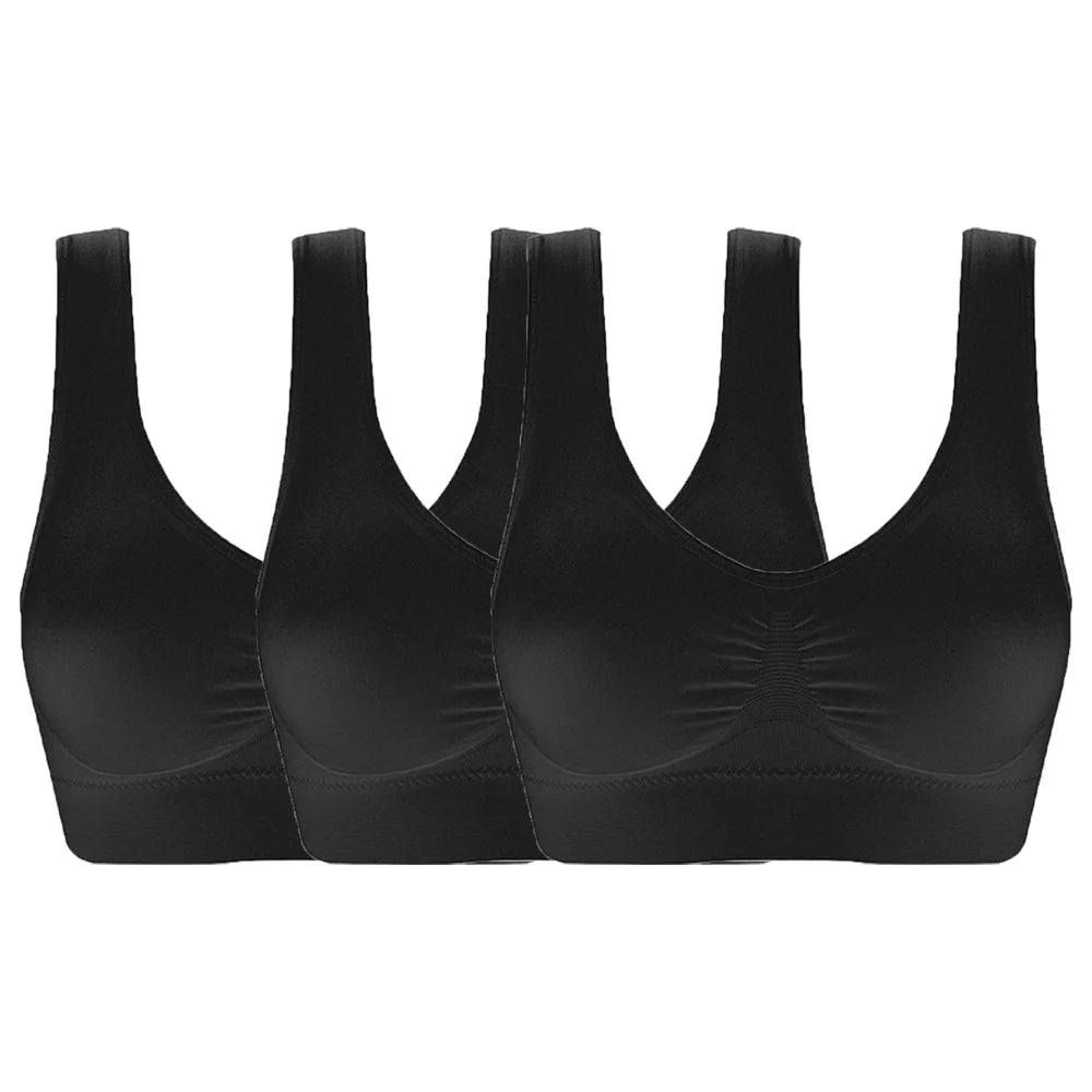 Women'S Seamless Bra For Women Crop Top Black Vertical Stripe Breathable Sports Bra Fitness Tube Tops Yoga Underwear Sports Bra