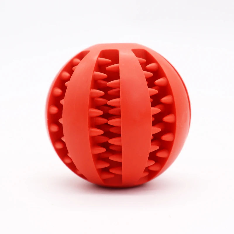 Dog Toy Ball, Nontoxic Bite Resistant Toy Ball for Pet Dogs Puppy Cat, Dog Pet Food Treat Feeder Chew Tooth Cleaning Ball