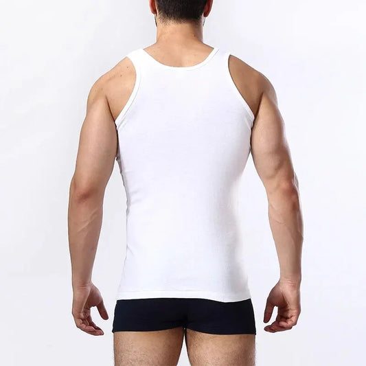 European and American Sizes Cotton MEN'S Vests Young MEN'S Sports Fashion Bottoming Vests Middle-aged and Old plus Size Vests