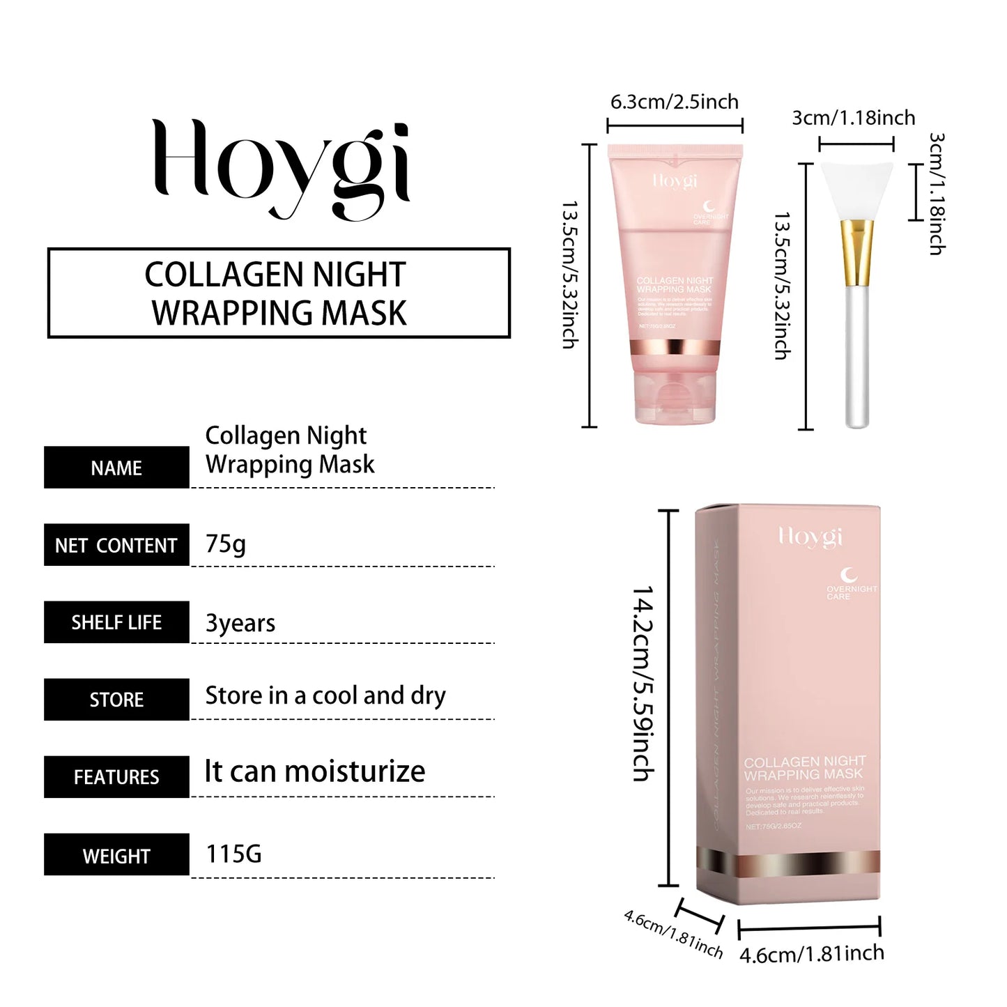 Collagen Peel Off Mask Collagen Overnight Wrapping Mask Hydrating Moisturizing Hydrolyzed Collagen Mask Korean Skin Care