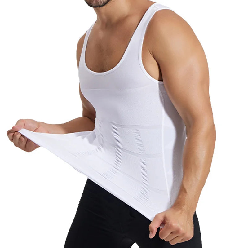 Men's Slimming Vest Body Shaper Chest Belly Compression Shirts Abdomen Waist Trimmer Shapewear Gym Fitness Tank Tops Workout