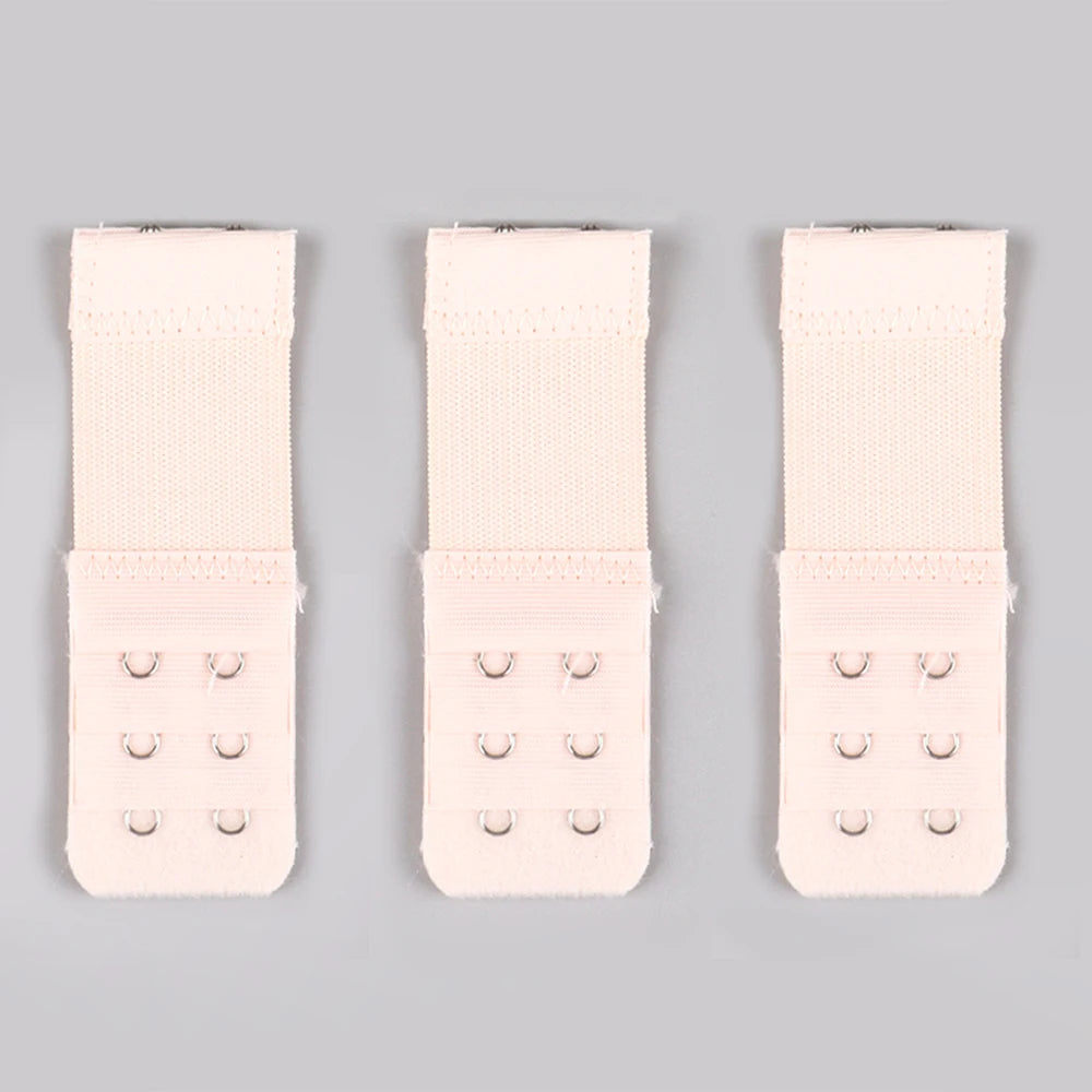3 Pieces, 3 Rows with 2 Hook Extension Straps, Elastic, Soft and Comfortable Bra Straps, Women's Underwear Accessories