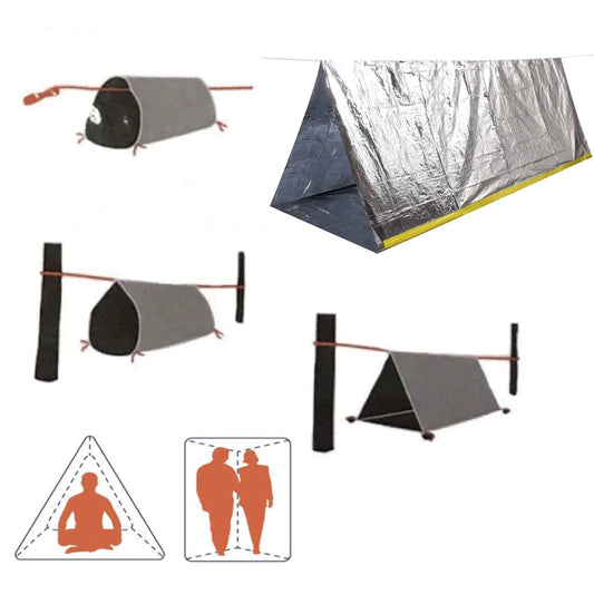 Emergency tent, Waterproof 2 Person Emergency Tube Tent for Camping and Outdoor Activities