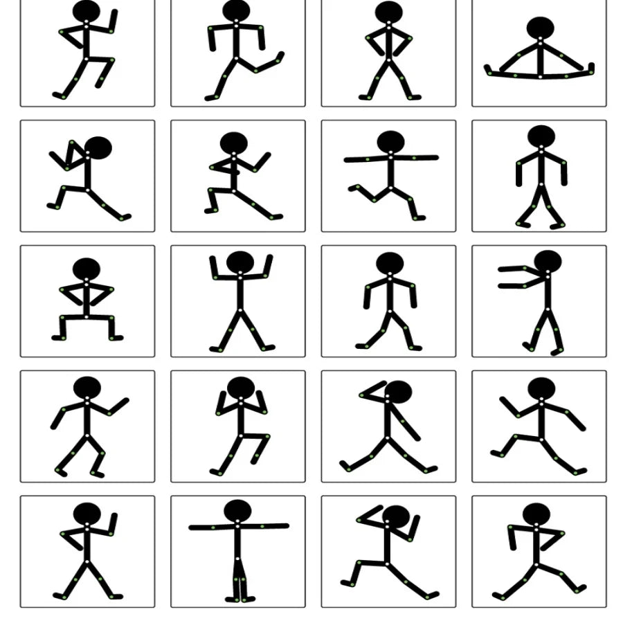 Puzzle, Match, Joint Movement, Little Wooden Man Game, Teaching Tool, Toy, Versatile Little Wooden Man Children's Toy