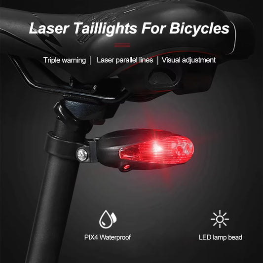 Bicycle Rear Light Red Tail Light LED Night Safety Warning Light Cycling Taillight Easy to Install Lantern for Bike Accessories