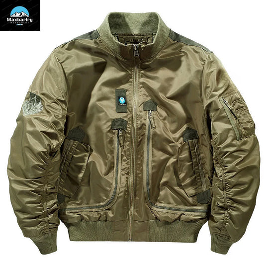 MA-1 Functional Bomber Jacket for Men - 2024 Retro Oversized Baseball Style