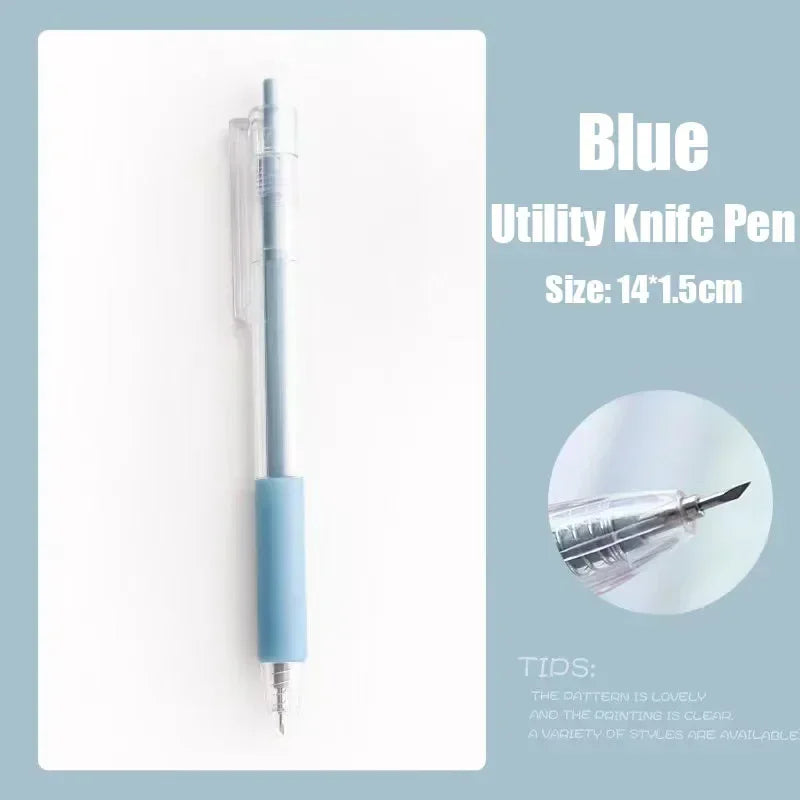 Art Utility Knife Pen Art Scrapbooking Craft Cutting Tool Sticker Paper Cut Knife Express Box Cutter Stationery School Supplies