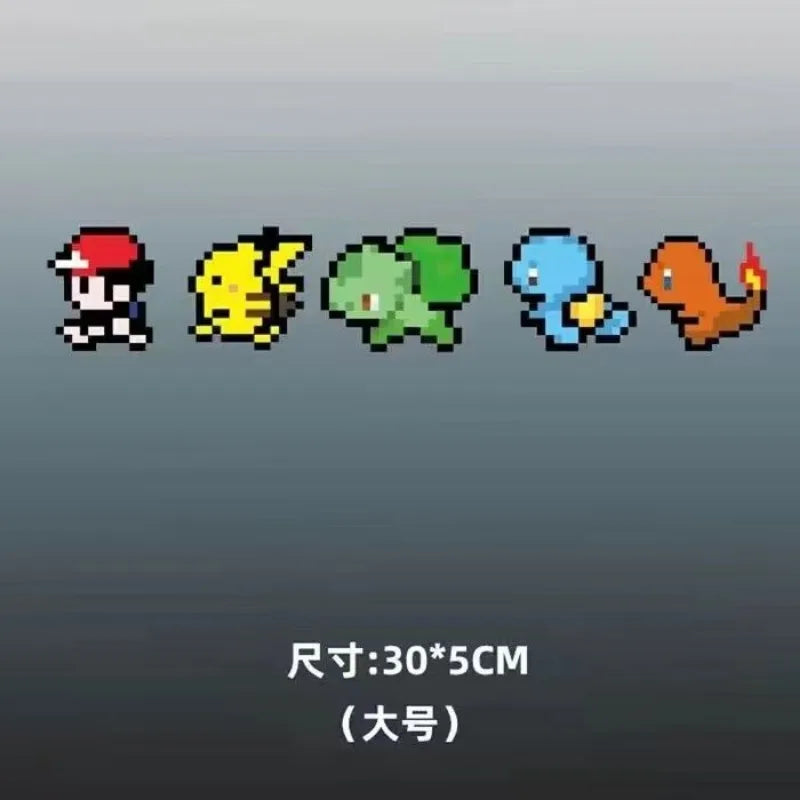 2pcs/Set Pokemon Charmander Reflective Car Stickers Collision Night Warning Reflective Sticker for Automobile Trunk Accessories