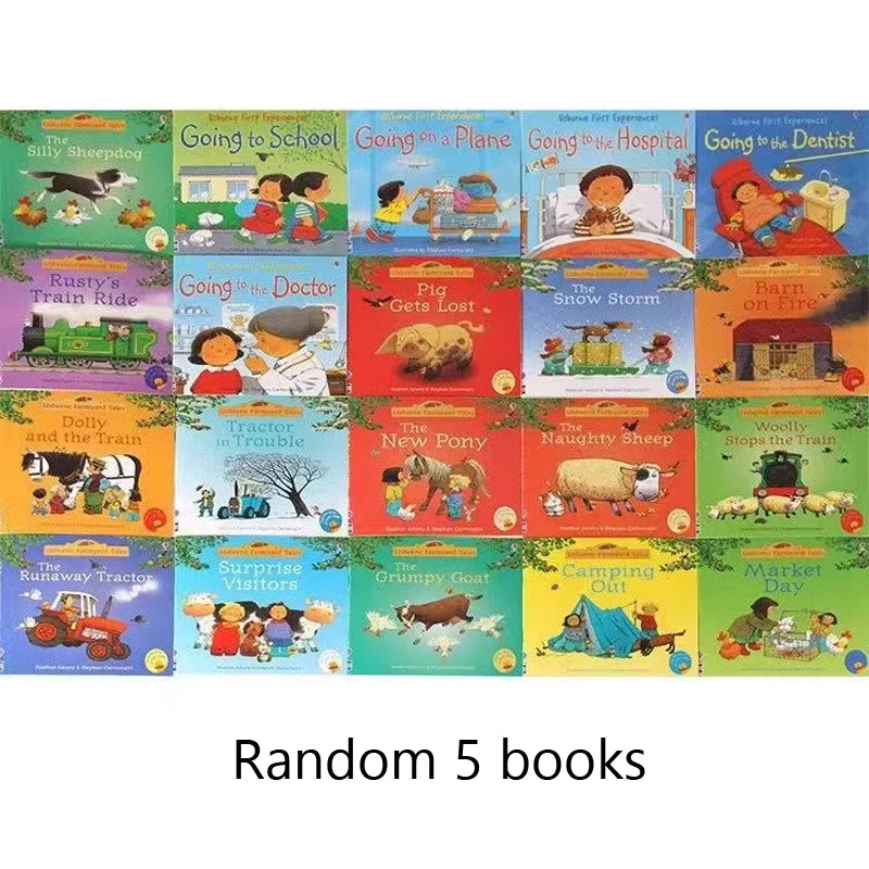 20 Books/set Kids Usborne Picture Books for Children Baby Famous Story English Child Book Educativo Infantil