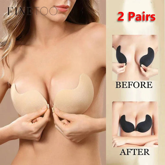 1 Piece Invisible Adhesive Lift Bra, Convex Enhancer Strapless Seamless Lingerie Accessory
