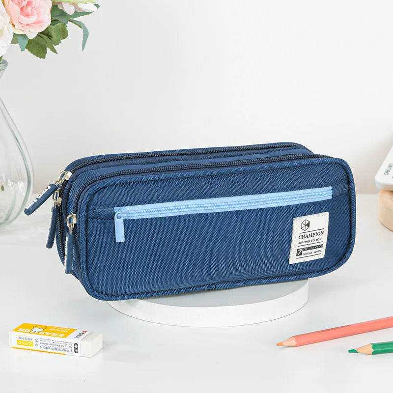 Large Capacity Pencil Case Pen Bag Pen Box Pencil Cases Storage Student School Office Supplies Stationery Gift