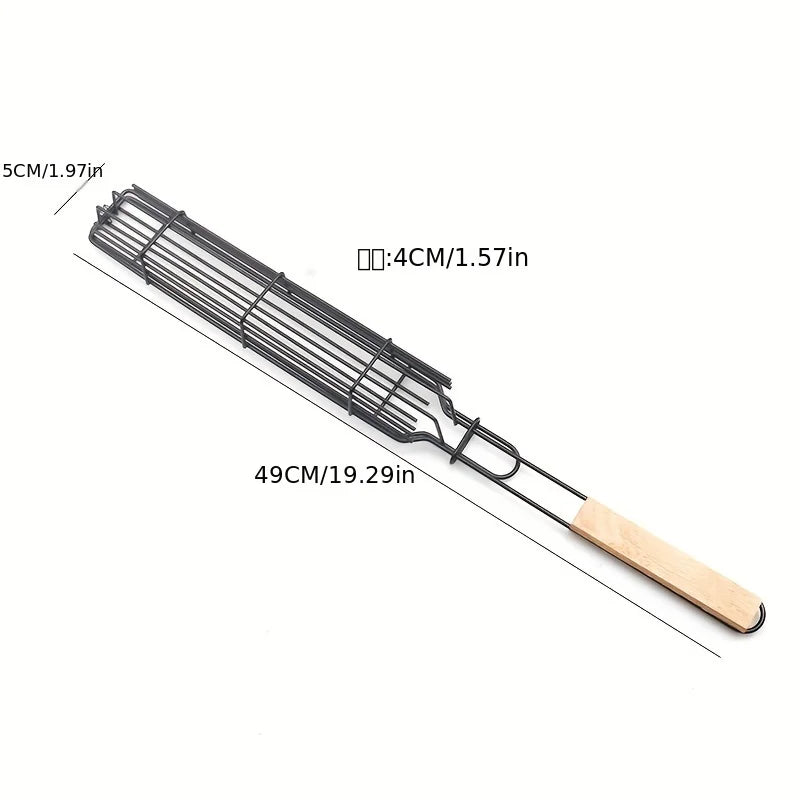 1pcs Portable Nonstick BBQ Grilling Basket For Outdoor Camping And Picnics Grill Tools