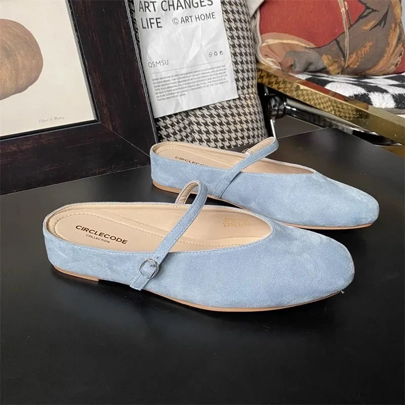 Woman Shoes Summer New Women's Slippers Outdoor Casual Low Heel Slides with Buckle Slippers Women Daily Wear Closed Toe Sandals