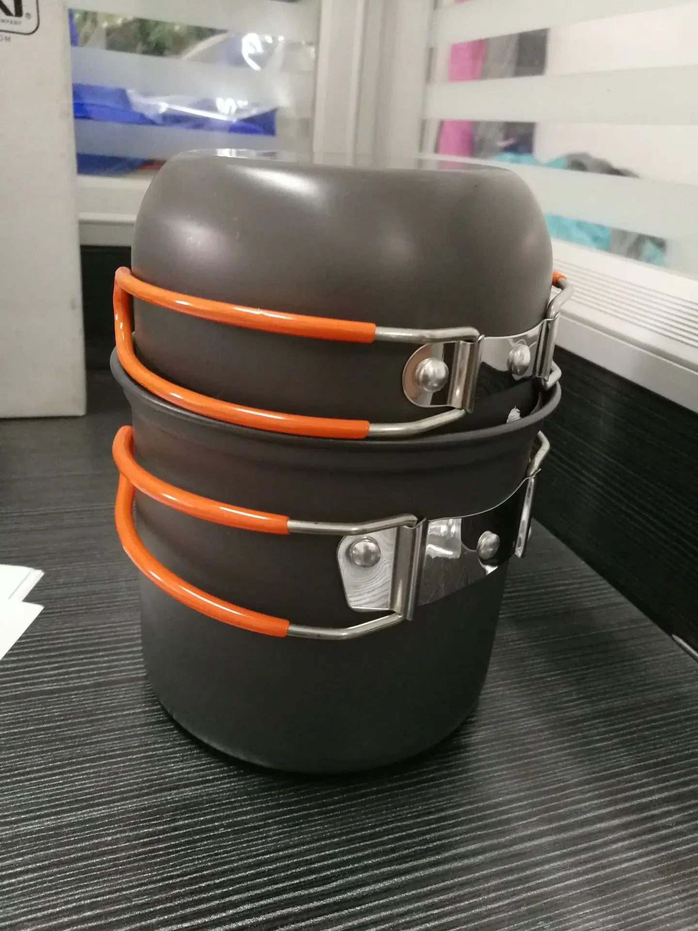 Camping Pots Cookware Set Portable Outdoor Cooking Tableware for Hiking Trekking Picnic Fishing Mountaineering