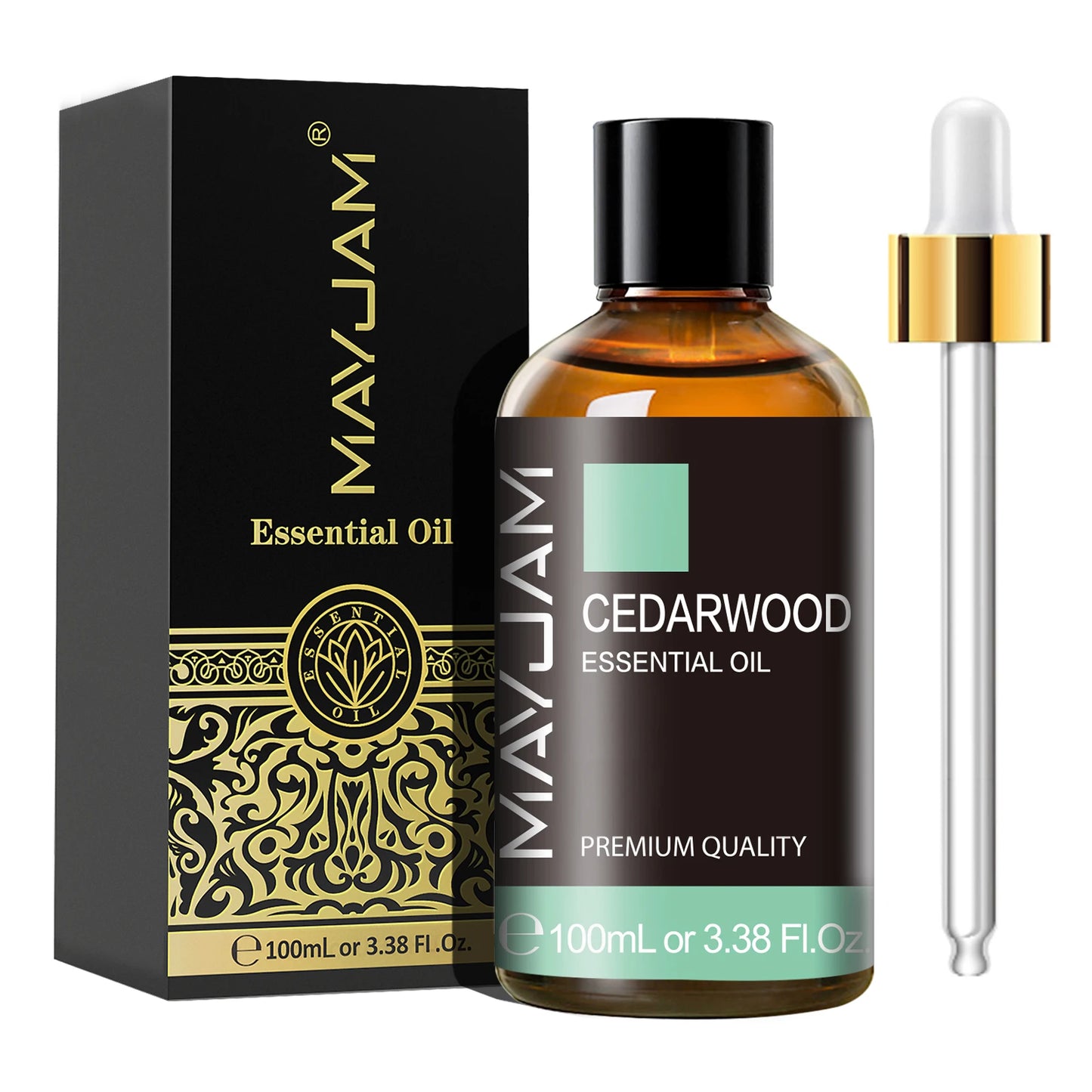 MAYJAM 1PCS 100ML Essential Oil with Dropper Sandalwood Lavender Eucalyptus Vanilla Aroma Oil For Humidifier Scent Candle Burner