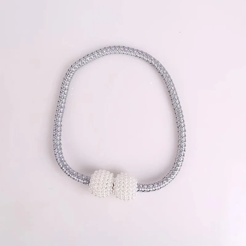 2pcs curtain bundling straps creative high-end functional straps simple thick tie rope household strong magnetic suction
