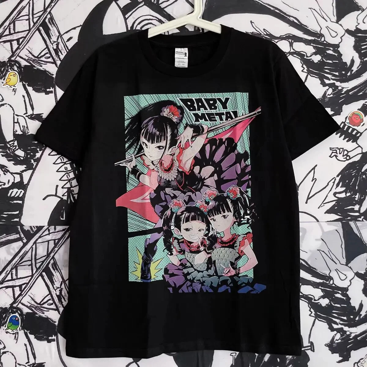 Babymetal Graphic Rock Band Tee 0365 Edition Unisex Y2K Short Sleeve Top