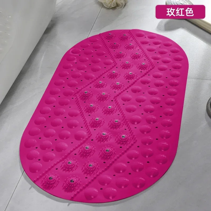 Bathroom Floor Mat, Bedroom Floor Mat, Shower Mat, Non - slip Absorbent Carpet, Oval Plain Water Drop PVC Rug